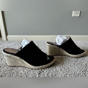 Stuart Weitzman black suede Marbella shoe